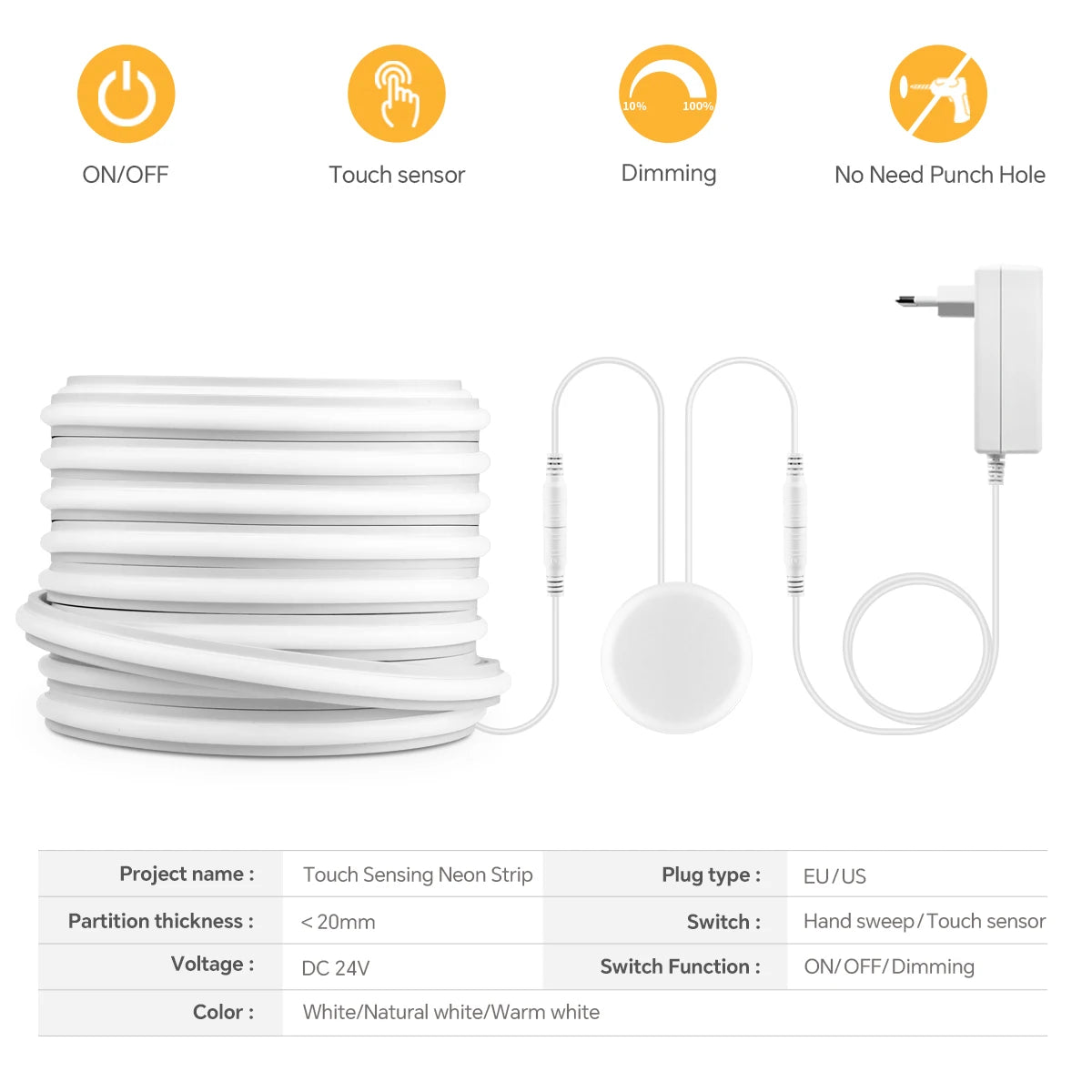 Touch Dimmer and Hand Sweep Induction Switch COB LED