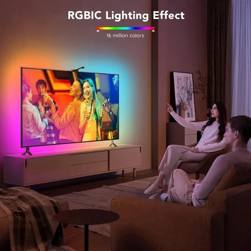 TV Led Backlight RGBIC LED Strip Lights with Camera Sensor App Control