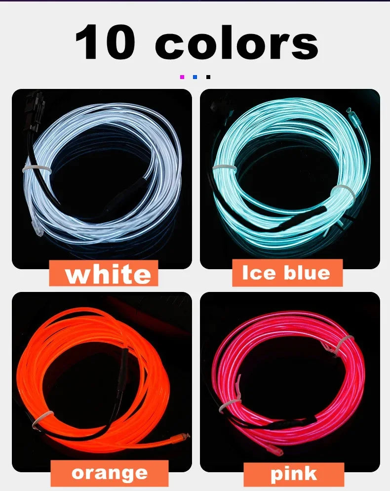 1M/2M/3M/4M/5M Flexible Neon Light EL Wire Led Neon Led Strip