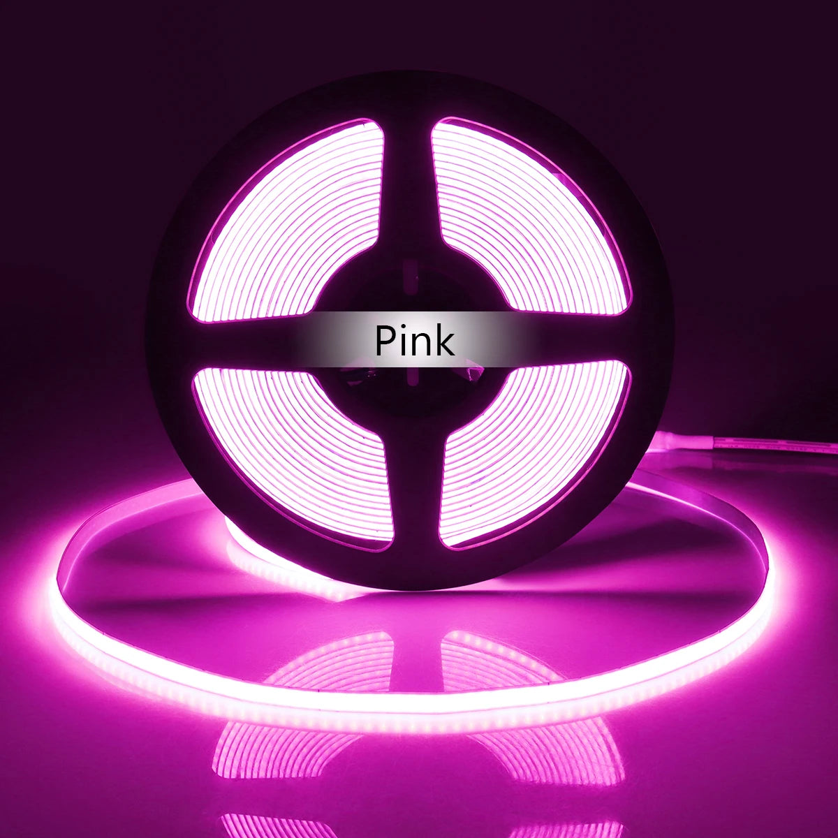 Super Bright FOB Single Color COB LED Strip Light Flexible 5MM PCB Width