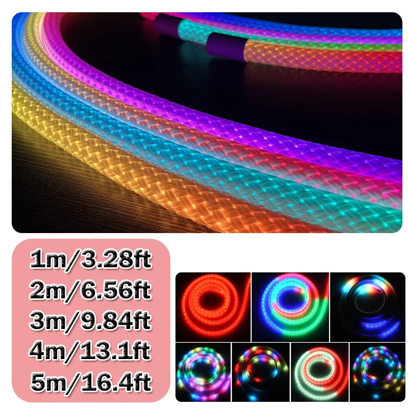 360 Degree Round Reticulate Neon LED Strip with Remote Control