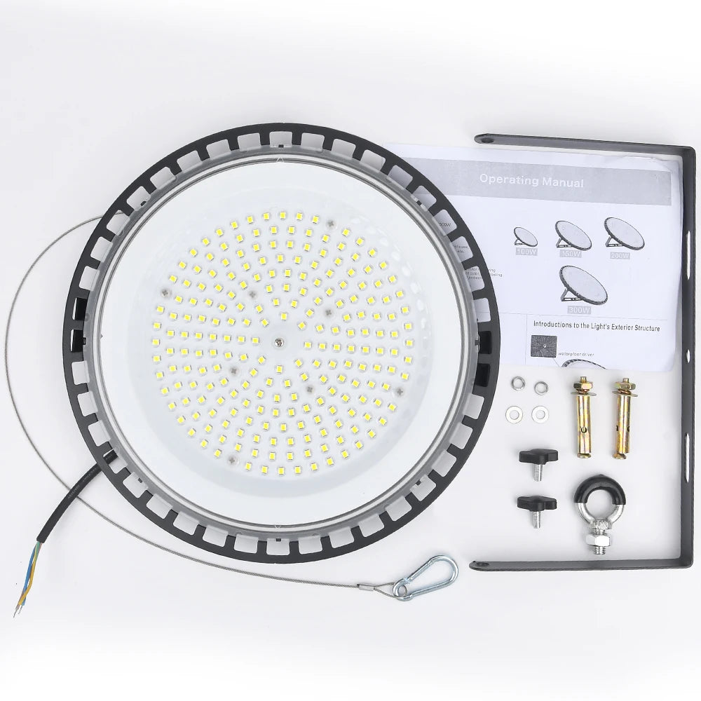 LED Industrial Light 100W 150W 200W UFO Bay Lights Super Bright