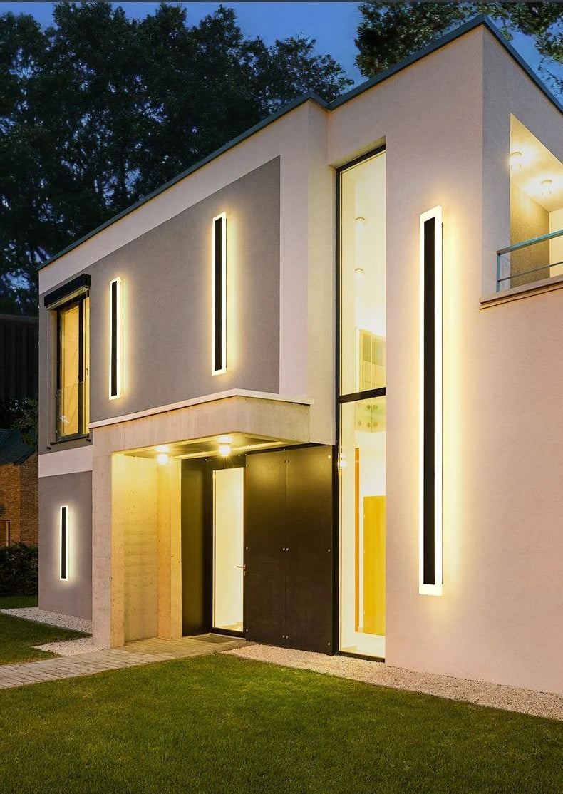 Outdoor Long Strip RGB LED Wall Lamp Remote/Tuya WiFi APP