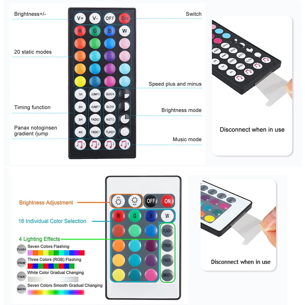 DC 5V USB RGB COB Light Strip 576LED/M Bluetooth APP 3key Controller
