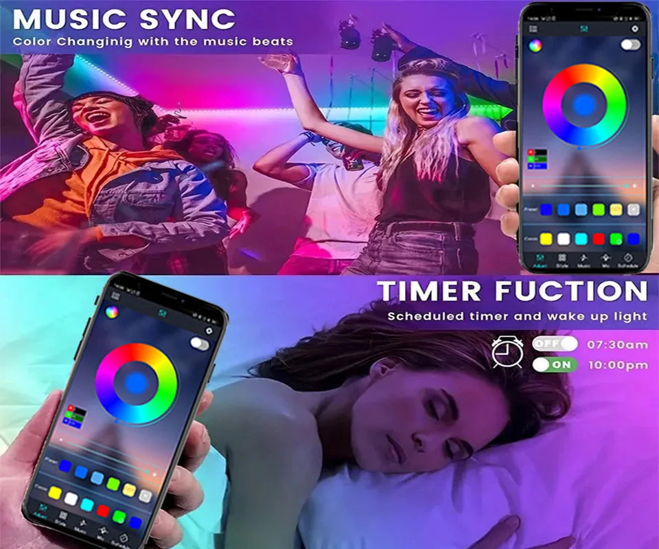 RGB Led Lights Strip Wifi Bluetooth Adhesive Led Tape