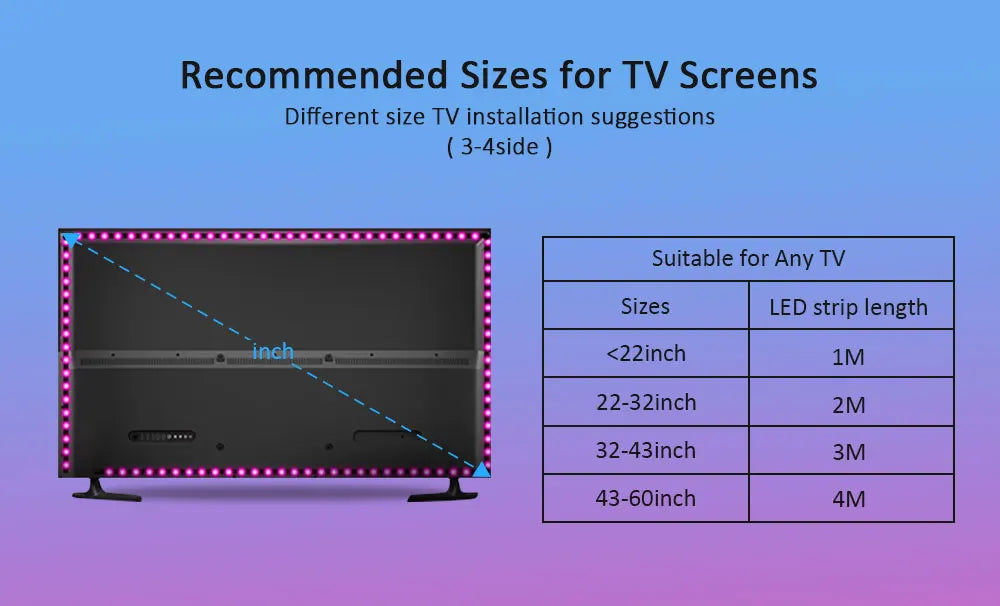 Smart Led Lights Strip TV Smart Bedroom Lighting Bluetooth