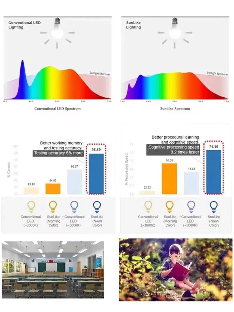 CRI 98+  Sunlike Full Spectrum 12V 24V LED Strip Light