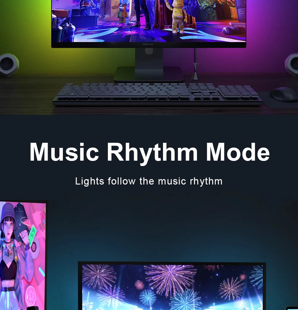 Smart Ambient TV Lighting Display Sync LED Strip RGB