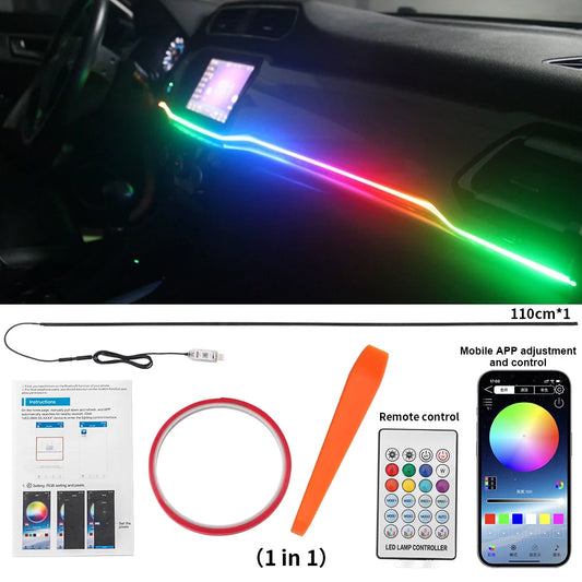 Led Streamer Car Ambient Light Full Color RGB Strip
