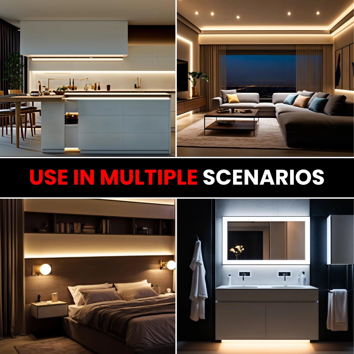 Strip Light IP67 Flexible Adhesive Tape Rope 2pin Wire Switch