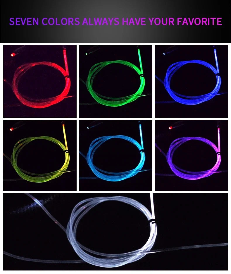 Car Ambient Decoration Lamp RGB Fiber Optic Neon Strip