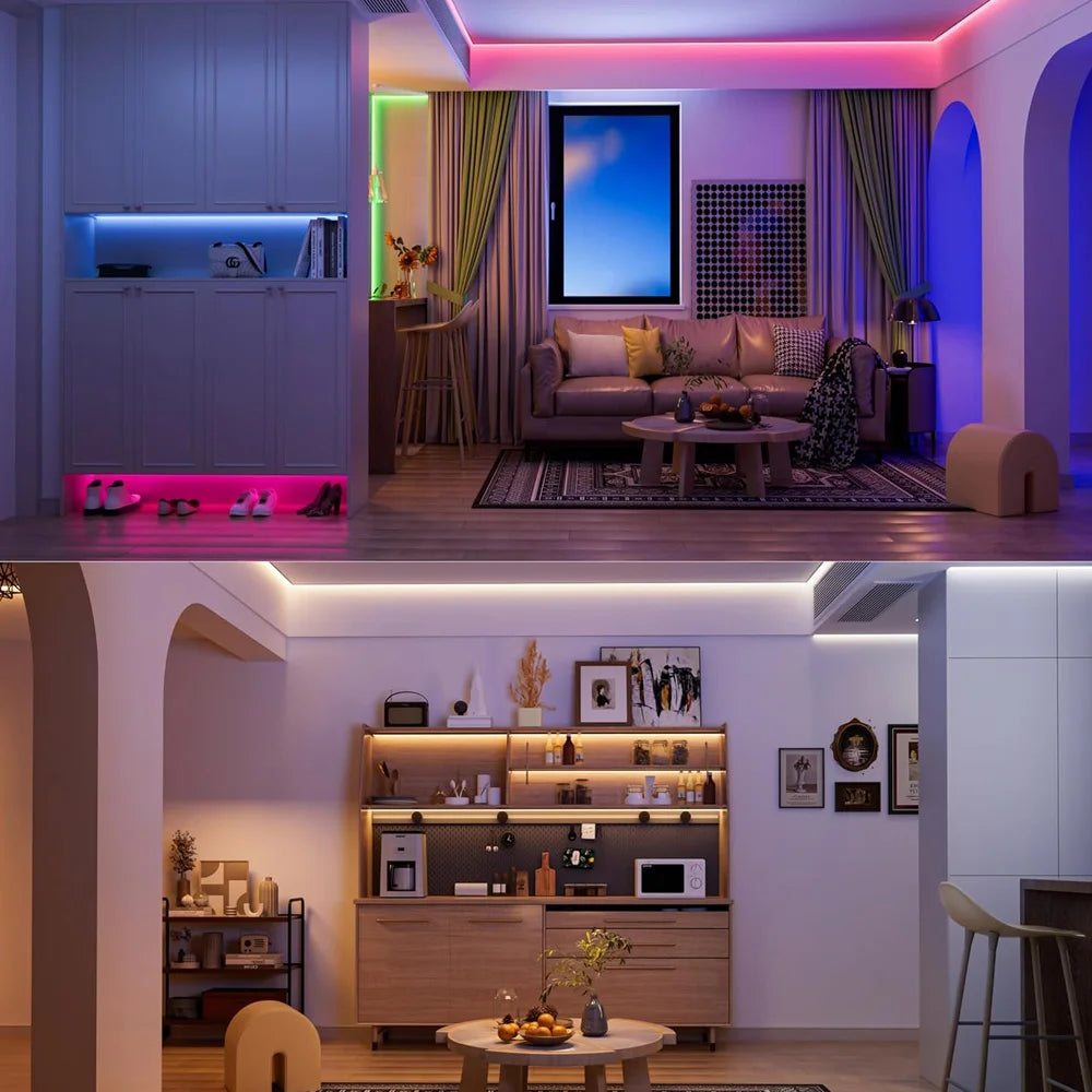 COB RGB+CCT LED Strip Flexible Dimmable Room Liner Light