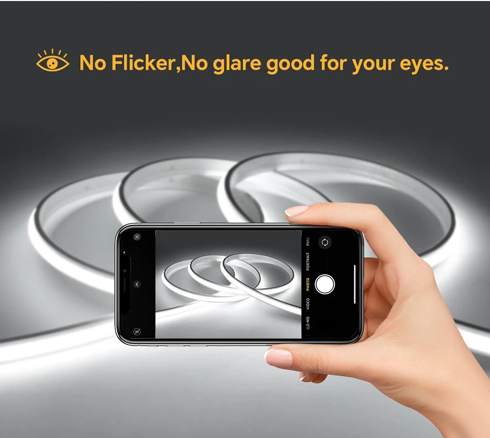 24V COB Neon Strip Light 280LEDs/M Solid Silicone Gel Tube