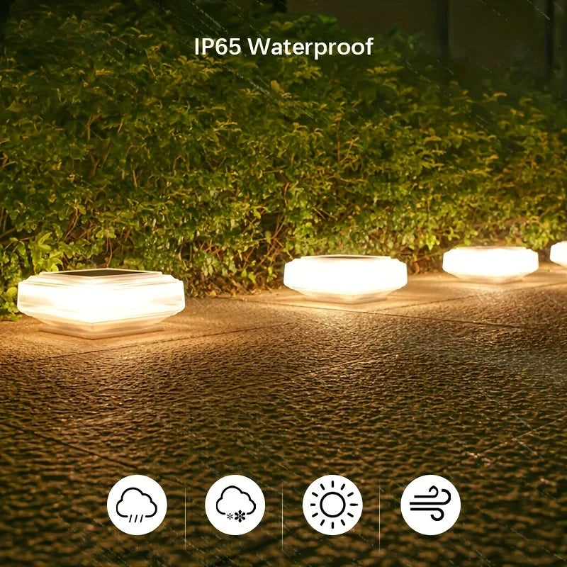 Solar Post Light Outdoor Pillar Cap Lights Lighting for Garden
