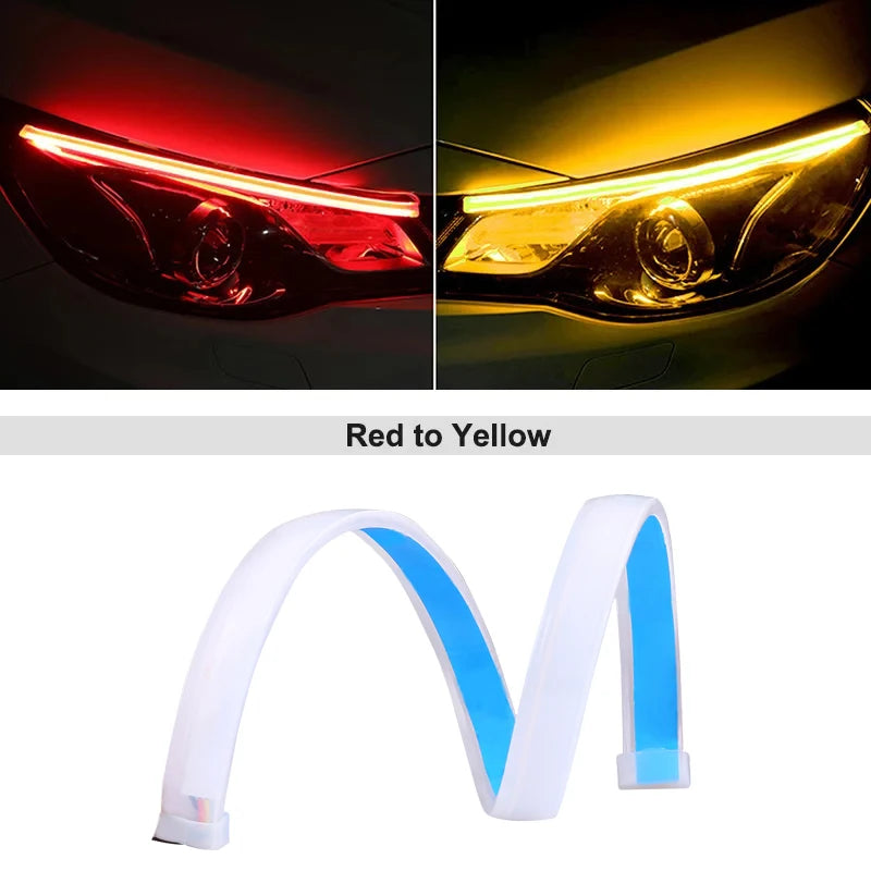 LED Car Daytime Running Lights Flexible Waterproof Strip