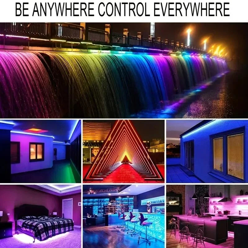 USB 5050 RGB LED Strip With Remote Control, 44 Lighting