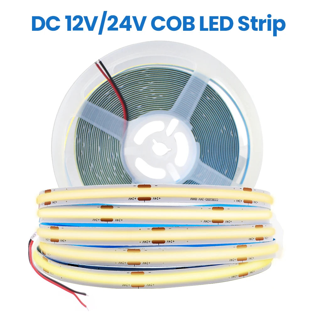 COB Strip Light 8MM 320Leds/M High Density Linear Lighting