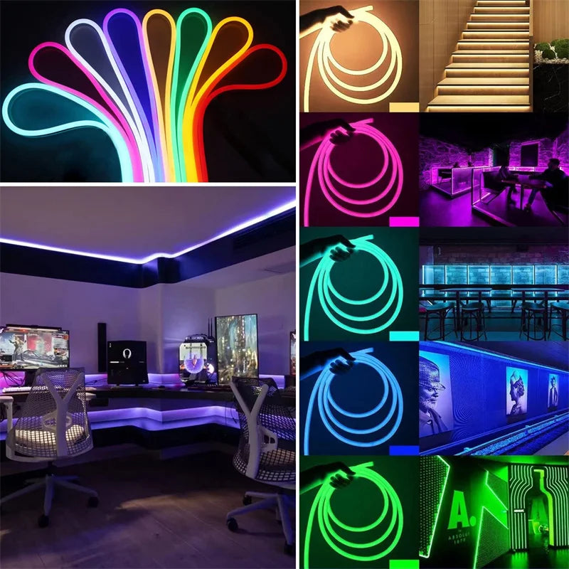 USB LED Neon Rope Lights, RGB Led Strip Lights with Remote