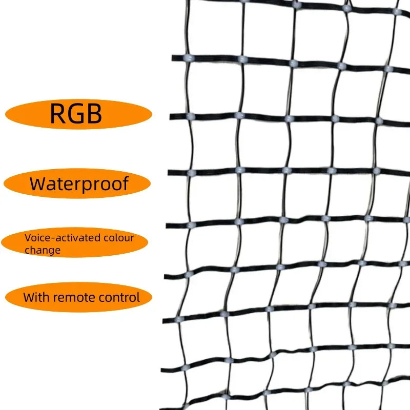 RGB Mesh Lights Bush Net Lights Outdoor Curtain Light String