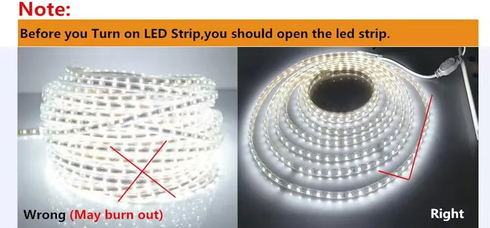 AC 220V COB Lights IP67 Outdoor Waterproof LED Strip Light