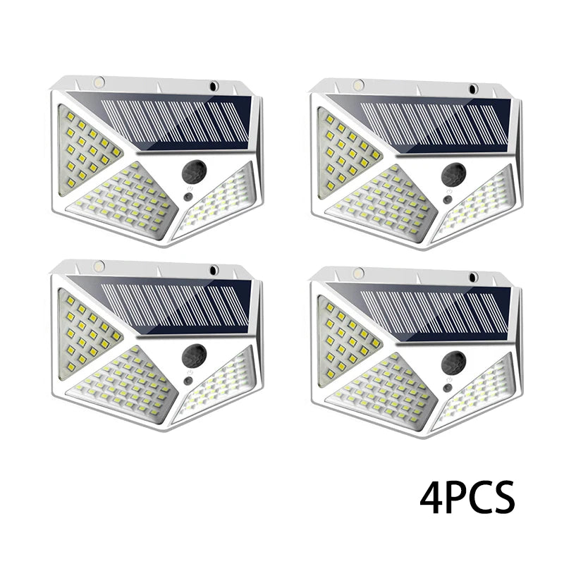 1-12 Pack Solar Lights Outdoor 100 LED Wall Lamp
