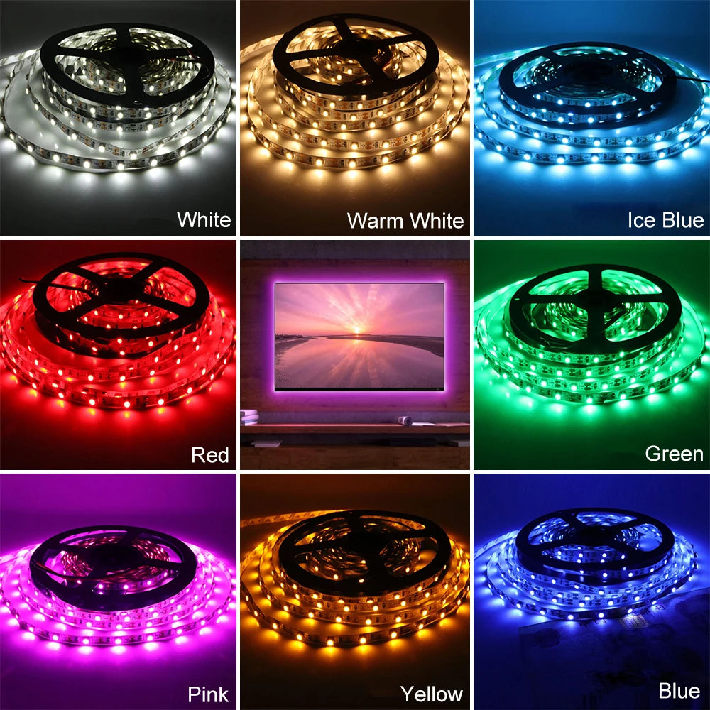 USB LED Strip Light DC5V 2835 With Dimmer/ON OFF Switch