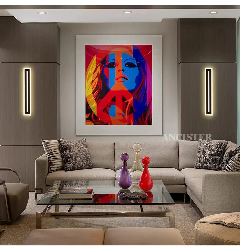 Outdoor waterproof IP65LED long strip wall lamp modern