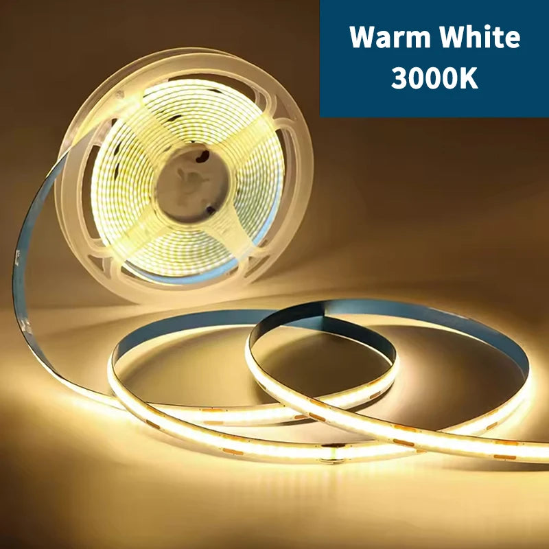 1~5m DC5V COB LED Strip Light with USB power supply