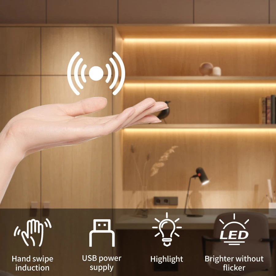 1M/2M/3M/5M/10M DC 5V USB LED Light Strip Hand Sweep