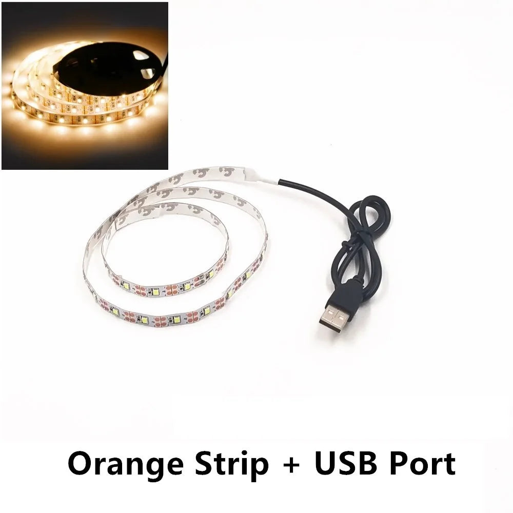 5M USB LED Strip Light SMD Ribbon Ceiling Cabinet Light