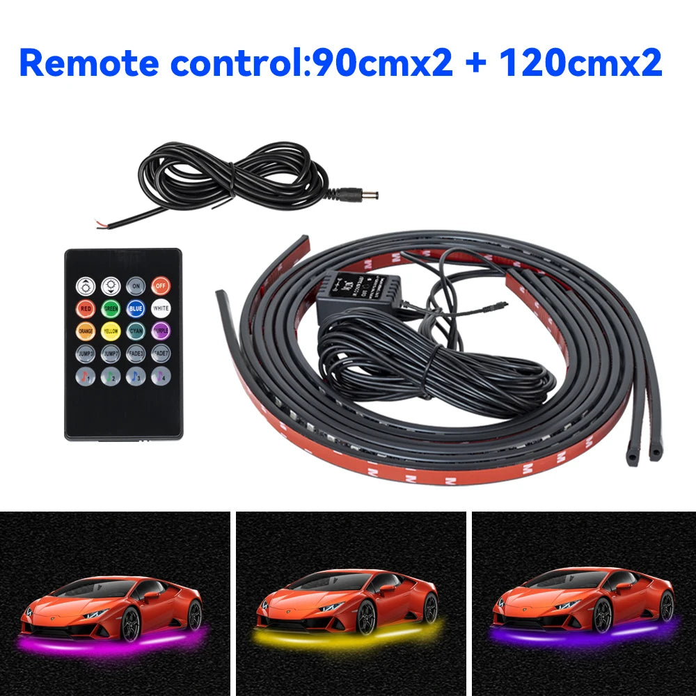 Car Charssis Flexible LED Strip Light LED Underbody APP Control