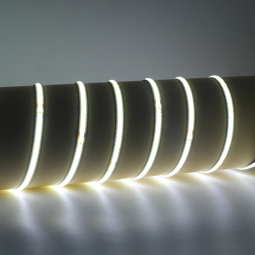 220V 110V COB LED 5m 10m 20m 50m Strip Light 2pin Power Kit