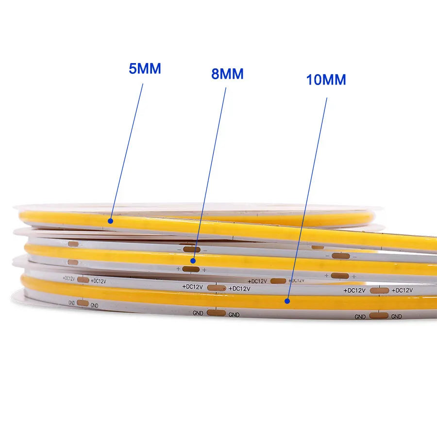 COB LED Strip 5mm 8mm 10mm Width LED Tape Bar Light