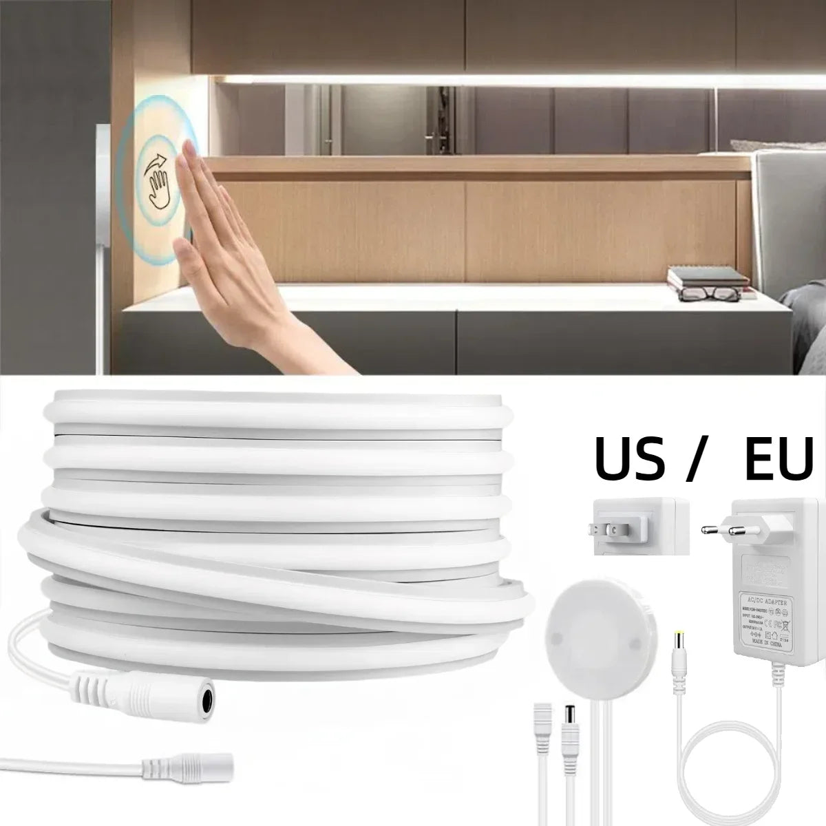 24V COB Neon Strip Light Solid Silicone Gel Tube Tape