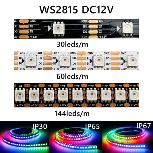 DC12V WS2815 led strip light Individually Addressable LED Lights