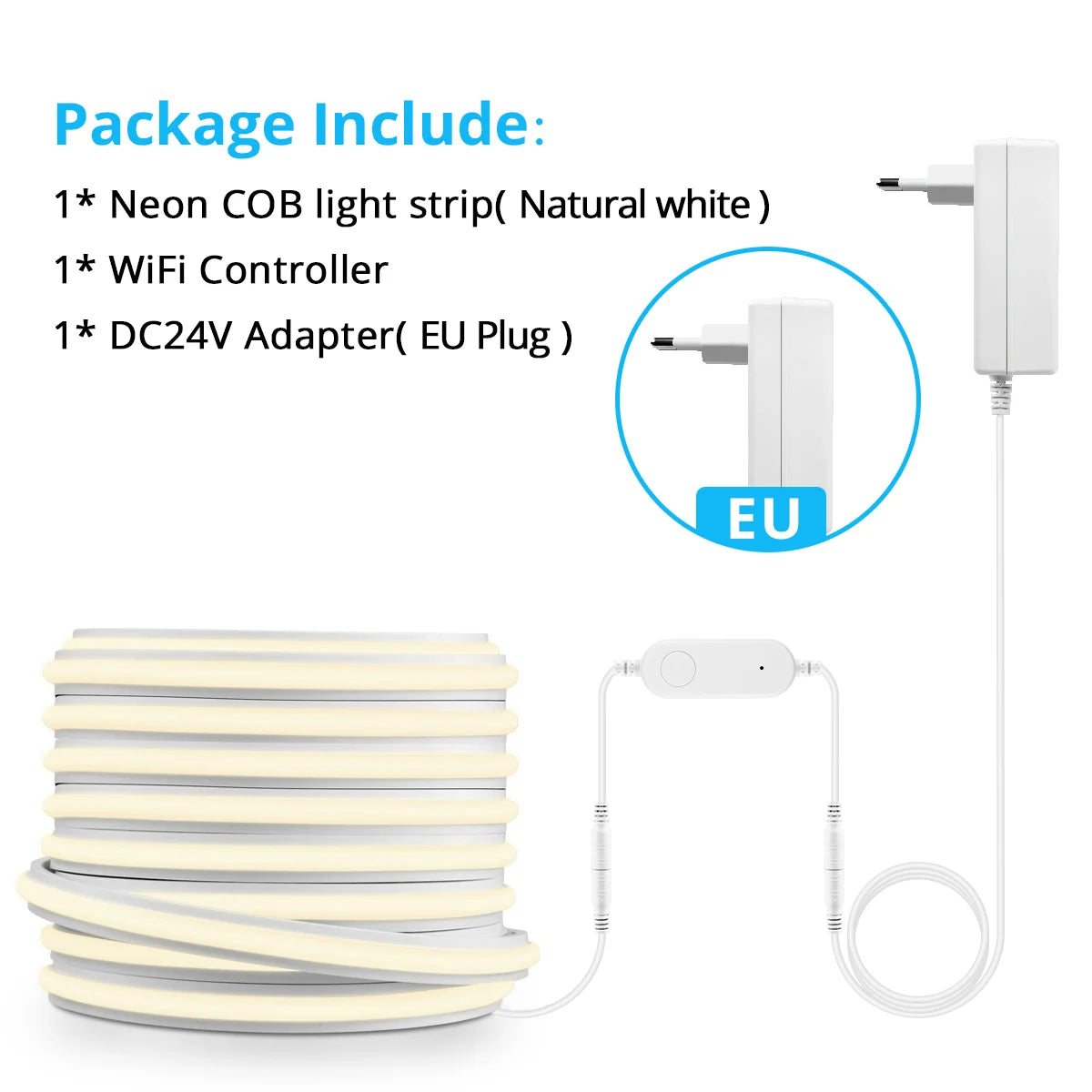 Latest DC24V COB Neon LED Strip Light Solid Silicone Tube