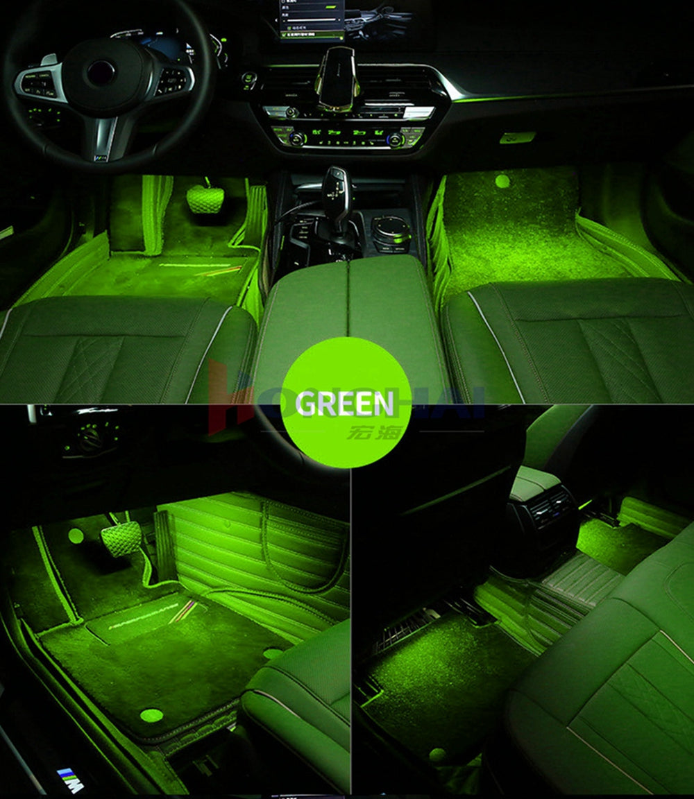 LED RGB Car Foot Ambient Light with USB Cigarette Automotive