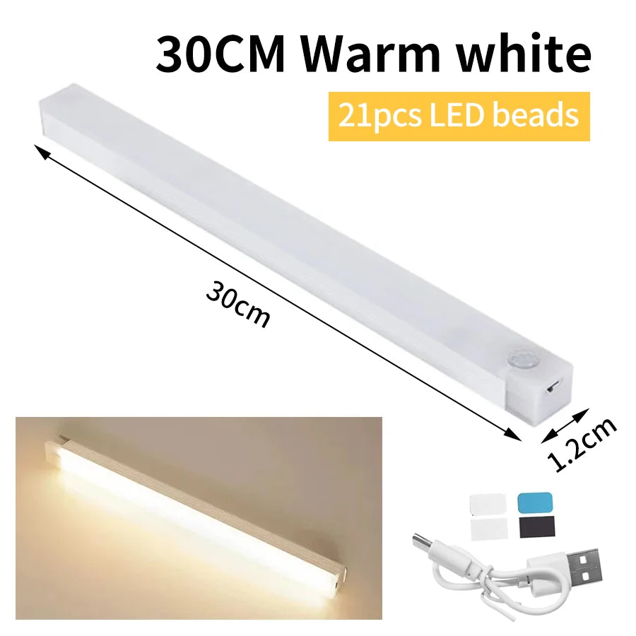 Motion Sensor LED Cabinet Light Rechargeable Induction Night Light