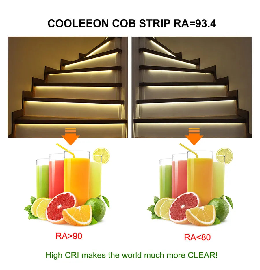 COB LED Strip 5mm 8mm 10mm Width LED Tape Bar Light