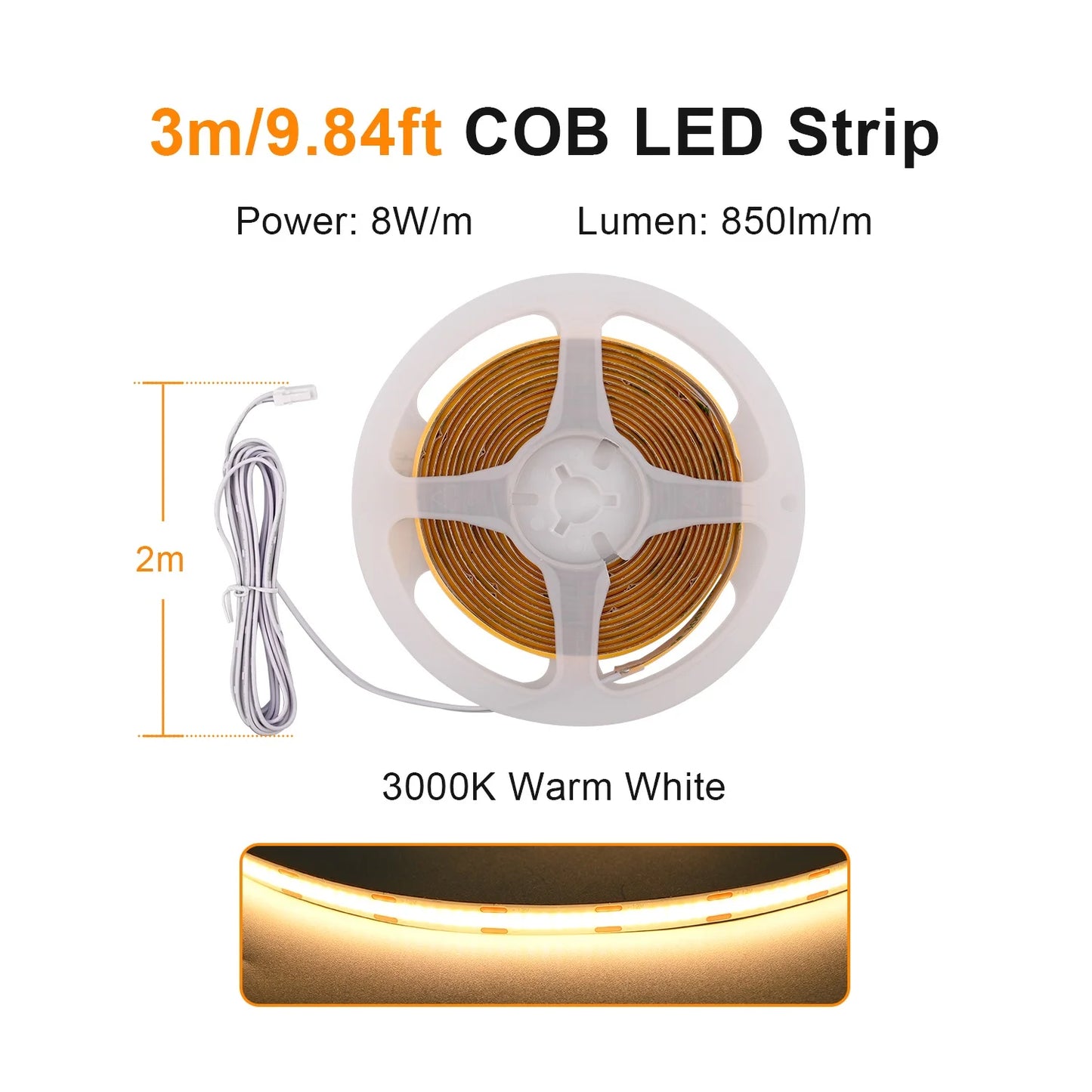 Under Cabinet COB LED Strip Light Collection Display