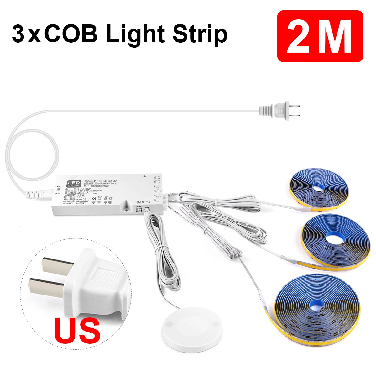 Smart Penetrable Wood COB LED Strip Touch Sensor Light