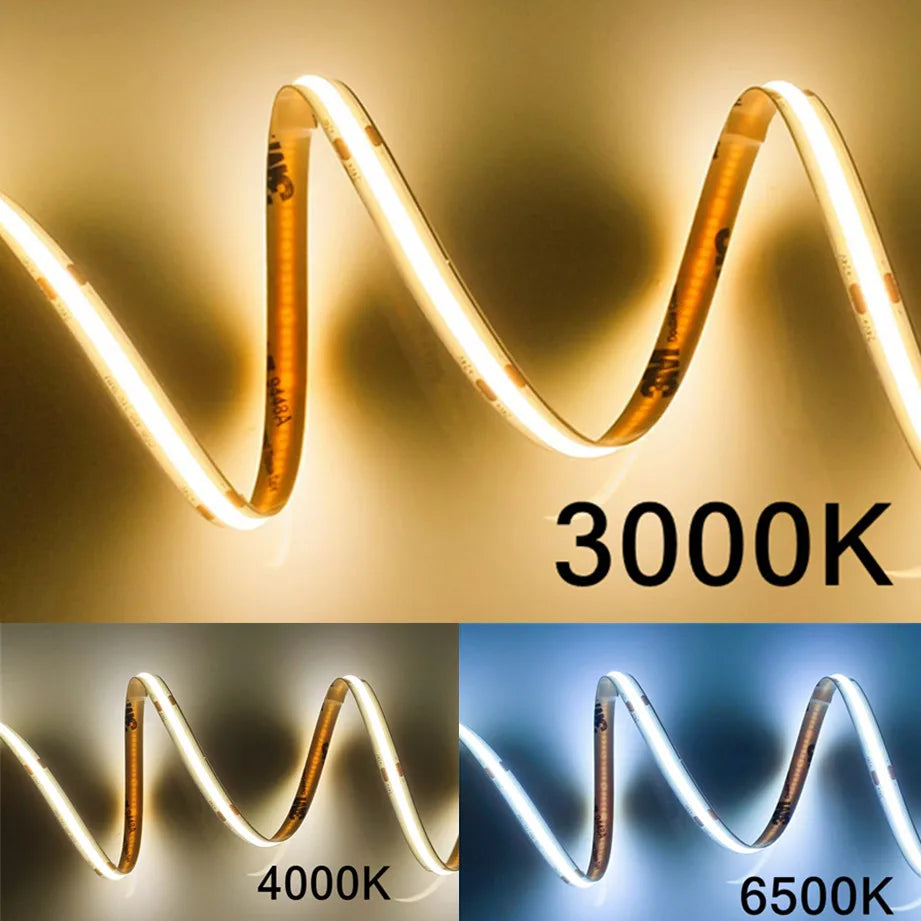 COB LED Strip Ultra Thin 12V 24V 8MM Tape Light