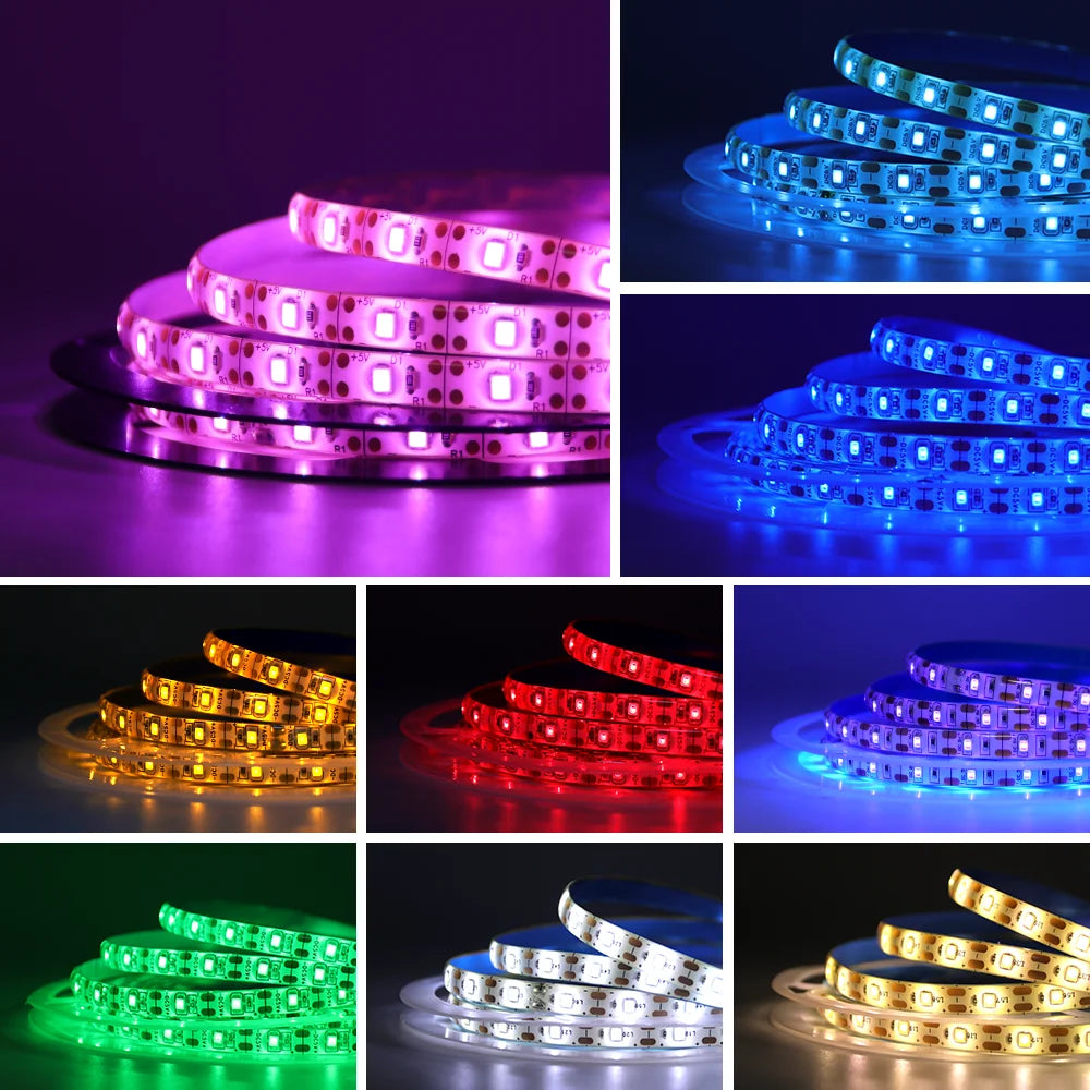 LED Strip Light USB 60Leds/m Flexible Led Tape for Room Decor