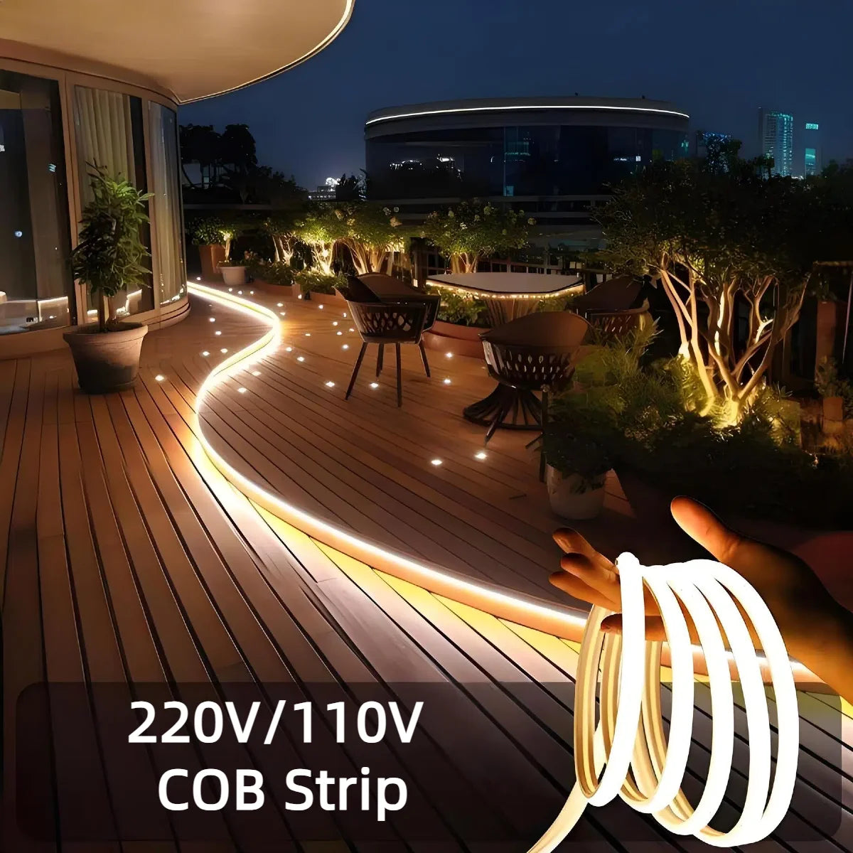 10M 20M 30M COB Neon Strip Light 288LEDs/M Pure Silicone Tube