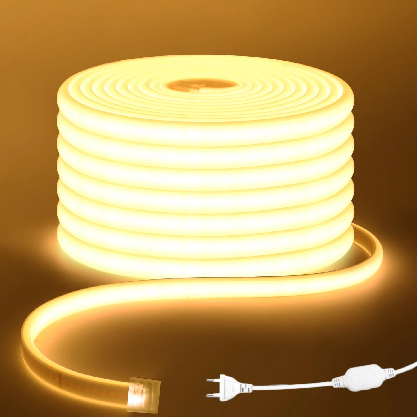 COB LED Strip Light With EU Switch/Dimmer Plug