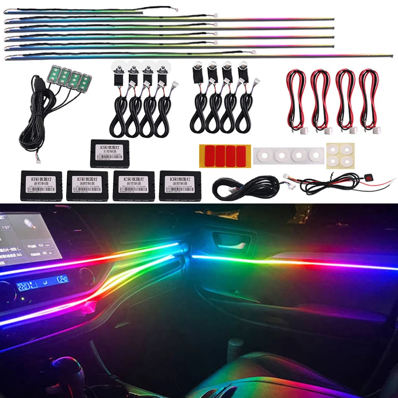 RGB Symphony Car Atmosphere Interior LED Acrylic Guide