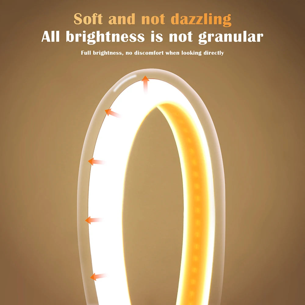 220V COB LED Neon Strip Light Switch ON/OFF EU Plug