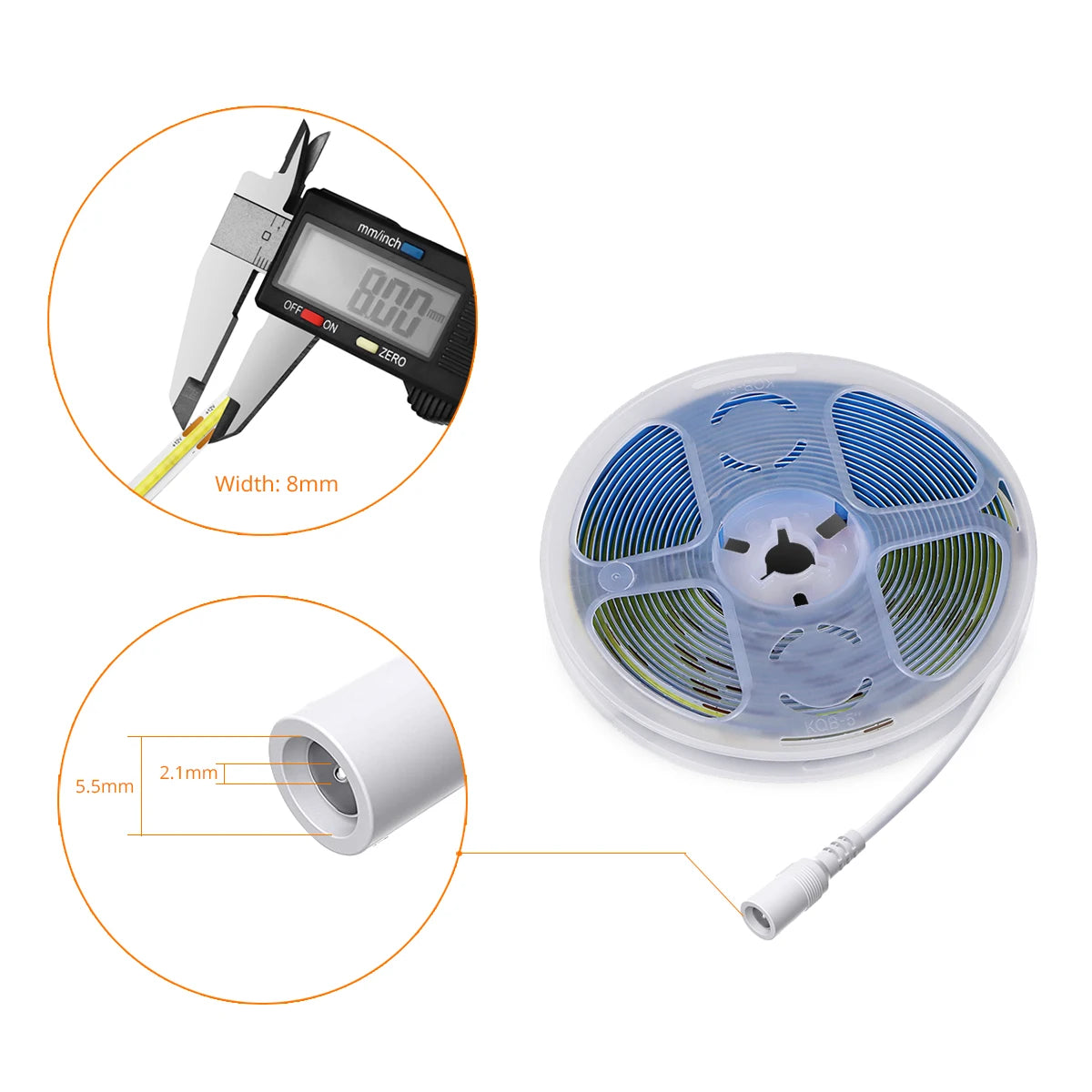 Flexible Adhesive Backing Led Light Strip with Power Supply