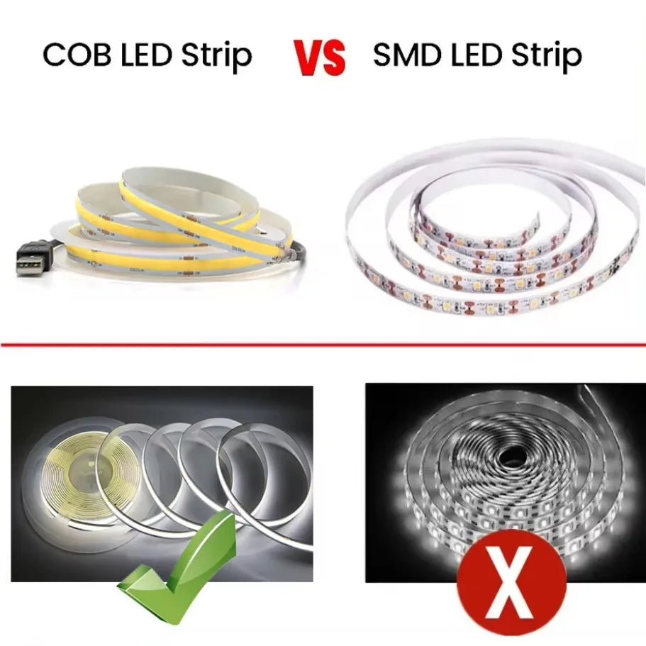 Cabinet Light Lamp TV Backlight Flexible Ribbon Rope LED Strip
