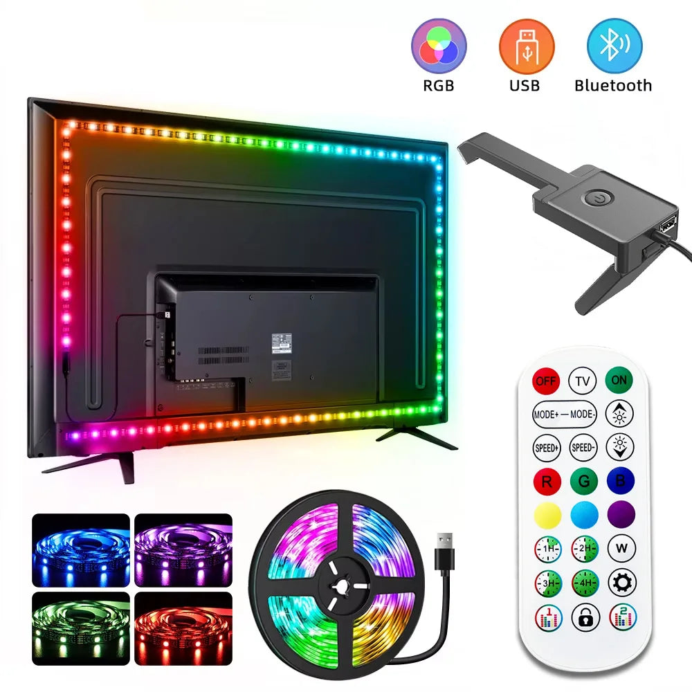 LED TV Led Backlight RGBIC USB Strip Light with AR Color